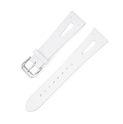 ROWCES Leder-Uhrenarmband, 20mm, 22mm, Uhrenzubehör, Wassertropfen, ausgehöhltes Leder-Uhrenarmband, Weiß, 22mm von ROWCES