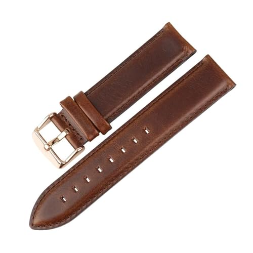 ROWCES Leder-Uhrenarmband 13mm – 20mm Uhrenarmband für Herren- und Damenuhrenzubehör, 19mm von ROWCES