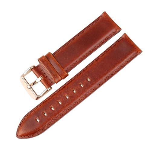 ROWCES Leder-Uhrenarmband 13mm – 20mm Uhrenarmband für Herren- und Damenuhrenzubehör, 20mm von ROWCES