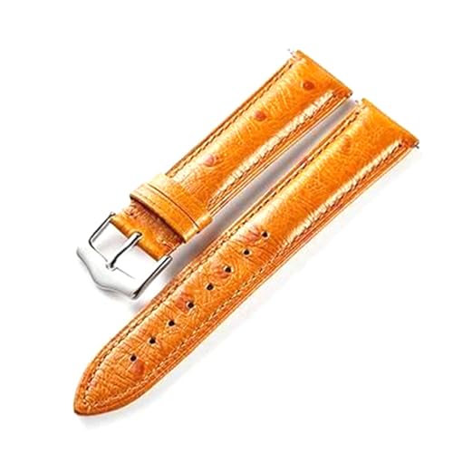 ROWCES Vintage-Leder-Uhrenarmband, 18mm, 20mm, 22mm, Schnellverschluss, Ersatz-Armbänder, Uhrenzubehör, Orange, 20mm von ROWCES