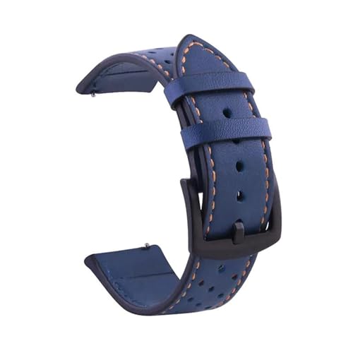 ROWCES Vintage-Leder-Uhrenarmband, 20mm, 22mm, Schnellverschluss-Uhrenarmband für Herrenuhren-Zubehör, Blau, 18mm von ROWCES