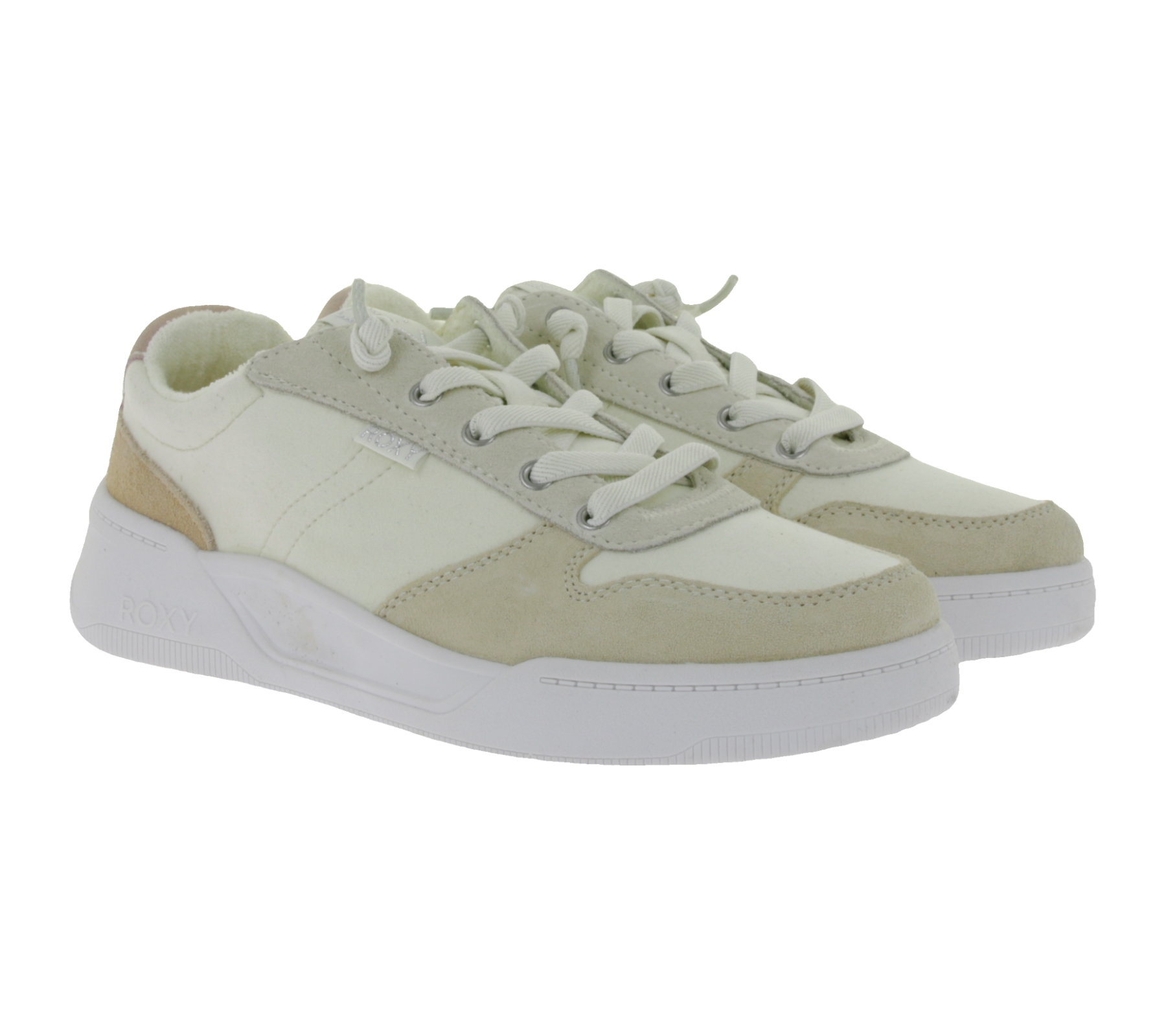 ROXY Harper Damen Low-Top Sneaker mit Memory-Foam-Fußbett Freizeit-Schuhe mit Terry-Futter ARJS600482 CRE Creme von ROXY