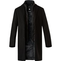 ROY ROBSON Herren Mantel schwarz Schurwolle unifarben von ROY ROBSON