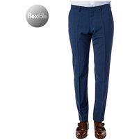 ROY ROBSON Herren Hose blau Schurwoll-Stretch meliert Slim Fit von ROY ROBSON