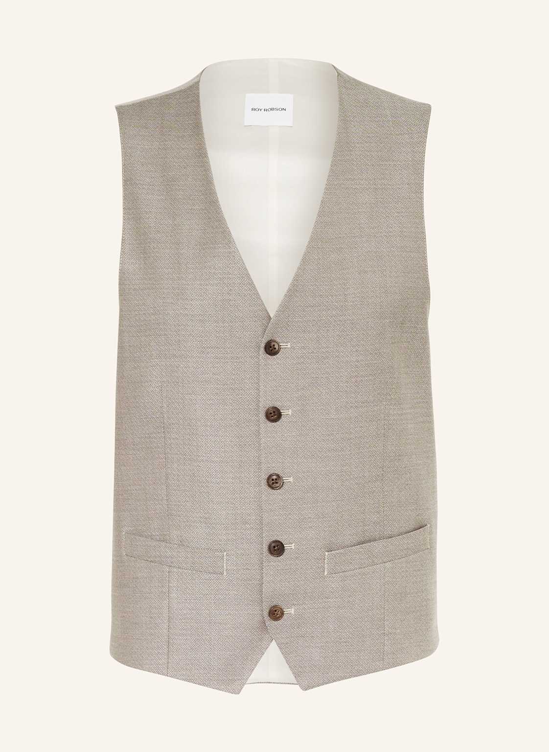 Roy Robson Anzugweste 24-05 Slim Fit beige von ROY ROBSON