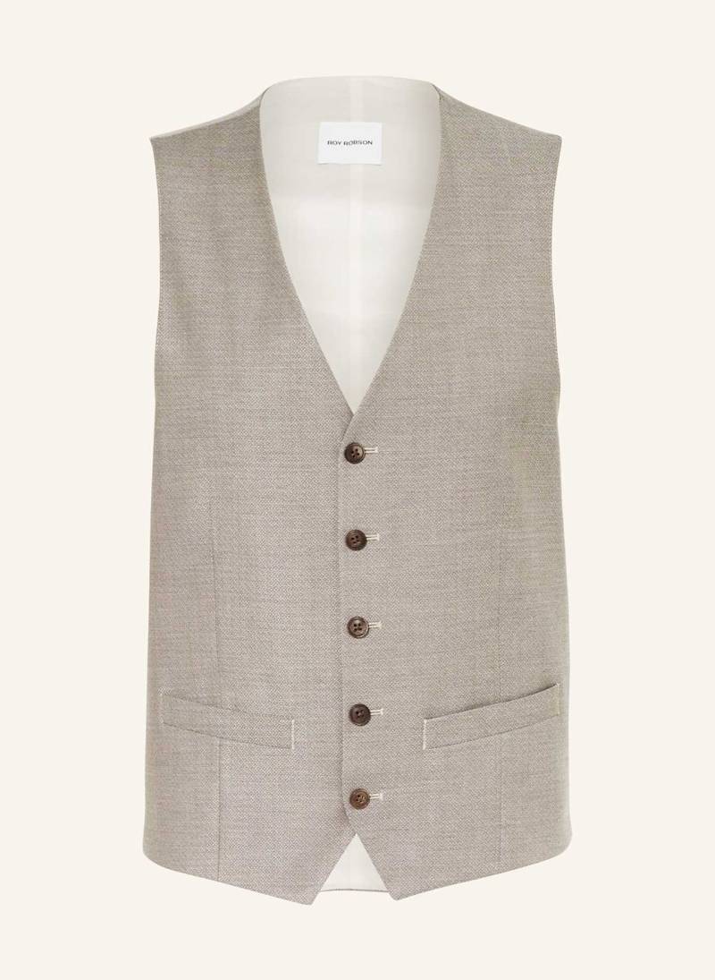 Roy Robson Anzugweste 24-05 Slim Fit beige von ROY ROBSON