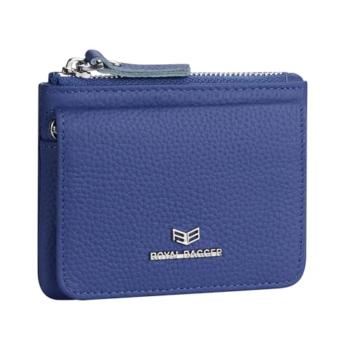 Royal Bagger Echtes Leder Damen Geldbörse - RFID-Blockierung kleine Brieftasche, Casual Zipper Change Pouch für den täglichen Gebrauch 3200 (Königsblau) von Royal Bagger
