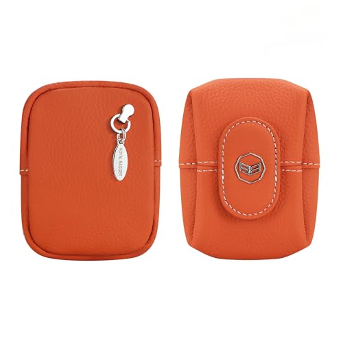 Royal Bagger RFID Mini Leder Geldbörse für Frauen - kleine solide Farbe Brieftasche für Schlüssel, Kopfhörer & Essentials 3603 (Orange) von Royal Bagger