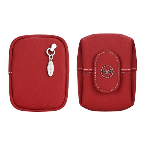 Royal Bagger RFID Mini Leder Geldbörse für Frauen - kleine solide Farbe Brieftasche für Schlüssel, Kopfhörer & Essentials 3603 (Rot) von Royal Bagger