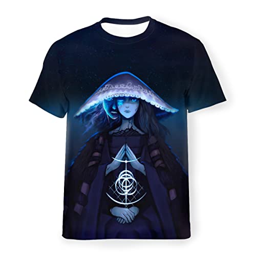 Elden Ring T-Shirt, 3D Gedrucktes Gaming Shirt, Roman Gaming Grafiken Rundhals T-Shirt für Damen & Herren, 4, Medium von ROYAL KYLIN