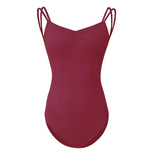 ROYAL SMEELA Ballerina Body Damen Ballettrikot Spaghettiträger Mit BH Für Erwachsene Frauen Tanztrikot von ROYAL SMEELA