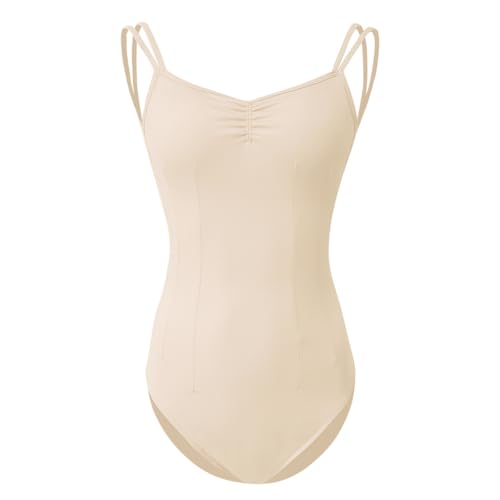 ROYAL SMEELA Ballerina body damen ballettbody damen ballett tanz trikots erwachsene ballett tanz body ballettrikot Spaghettiträger ballett trikot mit bh tanzen trikot für Frauen tanztrikot fuer damen von ROYAL SMEELA