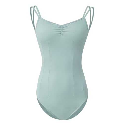 ROYAL SMEELA Ballerina body damen ballettbody damen ballett tanz trikots erwachsene ballett tanz body ballettrikot Spaghettiträger ballett trikot mit bh tanzen trikot für Frauen tanztrikot fuer damen von ROYAL SMEELA