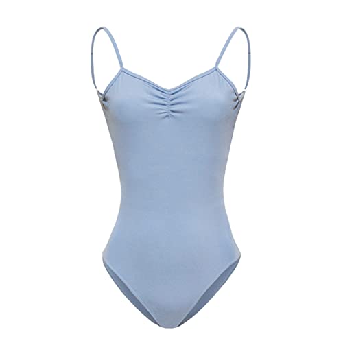 ROYAL SMEELA Ballettanzug Mesh Ballett Tanz Trikots Tanzkostüm Einfarbig Stretch Rückenfrei tanz Body Trikot Tanzkleidung Hosenträger Trikot ballett trikot damen Spaghettiträger ballettbody schwarz von ROYAL SMEELA