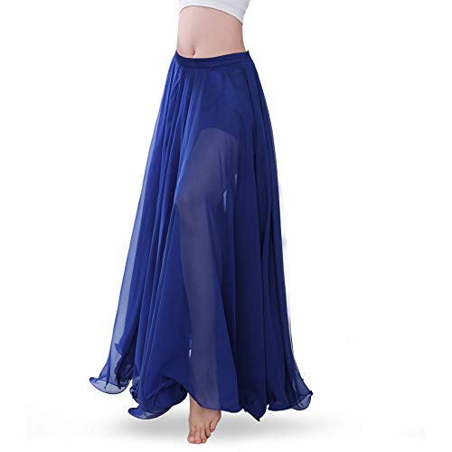 ROYAL SMEELA Bauchtanz Rock ATS Voile Flamenco Rock Damen Tanzrock Chiffon Maxirock Tanzkleid Kleidung Damen 25 Yard 720 Grad Großer Swing Röcke - 7 Farbe von ROYAL SMEELA