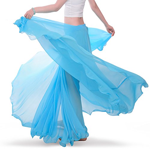 ROYAL SMEELA Bauchtanz Rock ATS Voile Flamenco Rock Damen Tanzrock Chiffon Maxirock Tanzkleid Kleidung Damen 25 Yard 720 Grad Großer Swing Röcke - 7 Farbe von ROYAL SMEELA