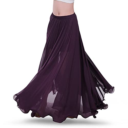 ROYAL SMEELA Bauchtanz Rock ATS Voile Flamenco Rock Damen Tanzrock Chiffon Maxirock Tanzkleid Kleidung Damen 25 Yard 720 Grad Großer Swing Röcke - 7 Farbe von ROYAL SMEELA