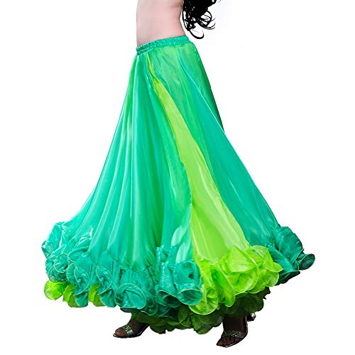 ROYAL SMEELA Bauchtanz Rock Flamenco Rock Damen Tanzkleid Karneval Professionell Tanzen Maxirock Bauchtanz Kostüm Kleidung Damen 25 Yard Große Swing Röcke von ROYAL SMEELA