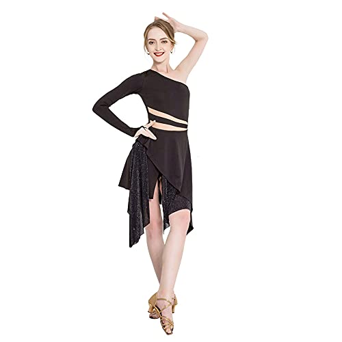 ROYAL SMEELA Damen Latein Tanzkleid Latein Kleid Tanz Kostüm Mesh Dance Outfits Bühnen Performance Verschleiß Salsa Tango Kostüme von ROYAL SMEELA