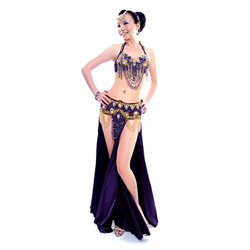 ROYAL SMEELA Frauen Bauch Tanz-Kleidung Strass Sexy Kleid BH/Gürtel/, violett ROYAL SMEELA Frauen Bauch Tanz-Kleidung Strass Sexy Kleid BH/Gürtel/, violett von ROYAL SMEELA