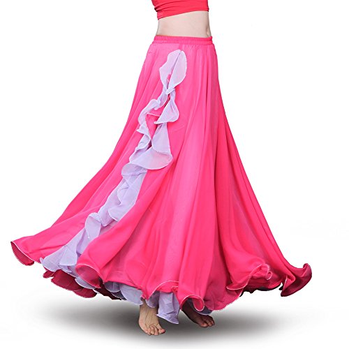 ROYAL SMEELA Frauen Bauchtanz Kleidung Rock，Hot pink von ROYAL SMEELA
