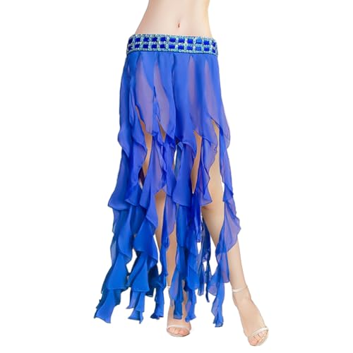 ROYAL SMEELA Strass Bauchtanz röcke lang Pailletten Bauchtanz Rock Bauchtanz Kostuem Rock Damen Bauchtanz Chiffon Rock Frauen Bauch tanzen röcke Bauchtanz Kleidung Erwachsene bauchtänzer kostüm von ROYAL SMEELA