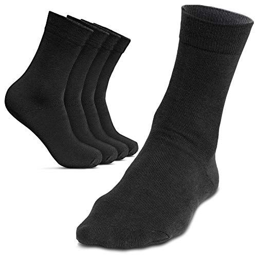 ROYALZ 5 Paar Herren Socken 47-50 Schwarz Business für Anzug Casual und Freizeit Look Anzugsocken Herren-Strümpfe 5er Pack von ROYALZ