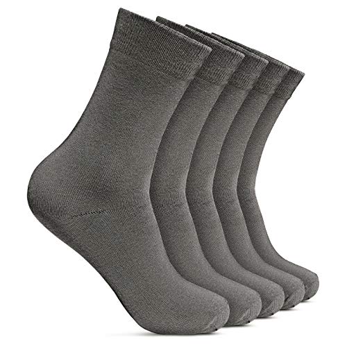 ROYALZ Business Socken für Herren 5 Paar Casual und Freizeit Anzug Herren-Strümpfe lang 5er Pack, Farbe:5 Paar/Grau, Größe Socken:47-50 von ROYALZ