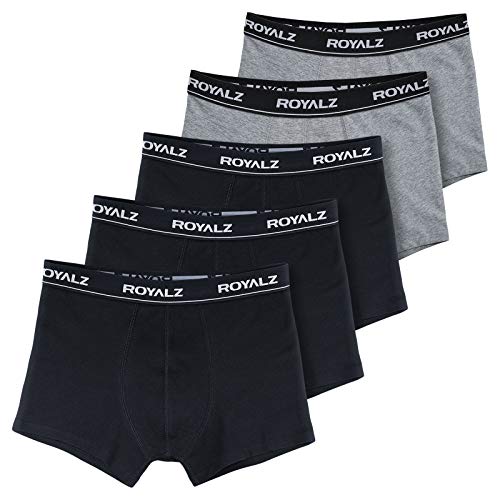 ROYALZ Herren Boxershorts Men 5er Set klassisch Unterhosen Nahtlos für Sport und Freizeit, 5 Pack (95% Baumwolle / 5% Elasthan), Farbe:Set 010 (5er Pack - Mehrfarbig), Größe:S von ROYALZ