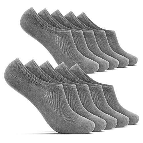 ROYALZ Sneaker Socken für Damen und Herren 10 Paar kurze unsichtbare Füßlinge - bequem modern atmungsaktiv, Größe Socken:35-38, Set:10 Paar/Grau von ROYALZ
