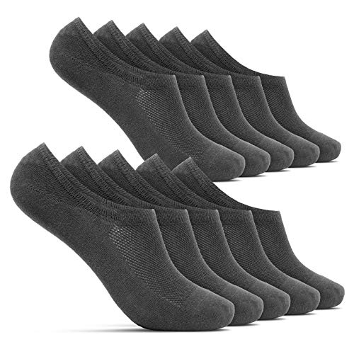 ROYALZ Sneaker Socken für Damen und Herren 10 Paar kurze unsichtbare Füßlinge - bequem modern atmungsaktiv, Größe Socken:39-42, Set:10 Paar/Dunkelgrau von ROYALZ