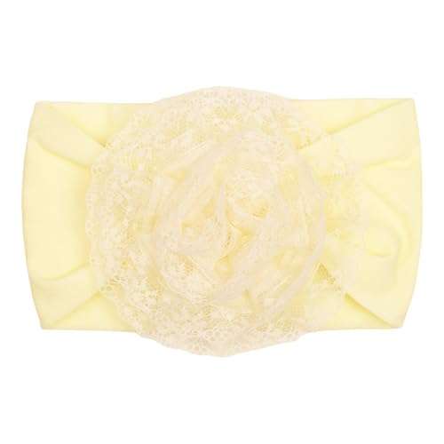 Baby Haarband Mädchen Kopfschmuck Turban Haarband Fotografie Requisiten für Säuglinge Bequem Und Weich Blume Haar Adorment Elastische Turban Kopfbedeckung von ROYJJ