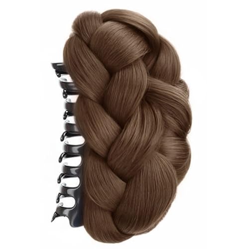 Elegantes, gedrehtes Dutt-Haarteil für Damen, realistische Kunstfaser, Haarklammer, voluminöse Hochsteckfrisuren für schnelle Frisur, Hochsteckfrisur, Haar-Accessoire Elegantes, gedrehtes Dutt-Haarteil für Damen, realistische Kunstfaser, Haarklammer, voluminöse Hochsteckfrisuren für schnelle Frisur, Hochsteckfrisur, Haar-Accessoire von ROYJJ