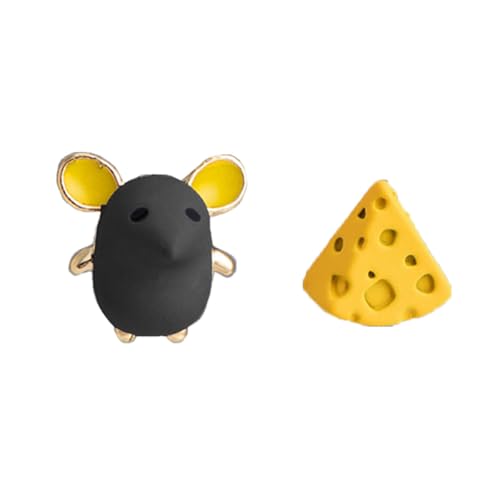 Käseohrringe, bezaubernder Asymmetrie-Ohrring für Tier-Cartoon-Ohrclips, Ohrringe, Schmuck, Ornament, auffälliger Schmuck, exquisite Handwerkskunst Käseohrringe, bezaubernder Asymmetrie-Ohrring für Tier-Cartoon-Ohrclips, Ohrringe, Schmuck, Ornament, auffälliger Schmuck, exquisite Handwerkskunst von ROYJJ