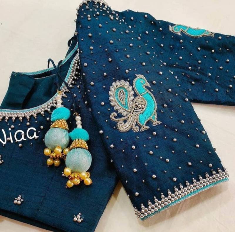 Maggam Arbeitsbluse | Saree Bluse Mit Handgemachter Stickerei Hochzeitsbluse Aari Arbeit Designer von ROYSHUB