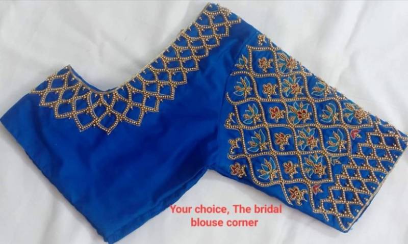 Maggam Bluse |Aari Work | Saree Mit Handgemachter Stickerei Designer Hochzeitsbluse Aari Arbeitsbluse von ROYSHUB