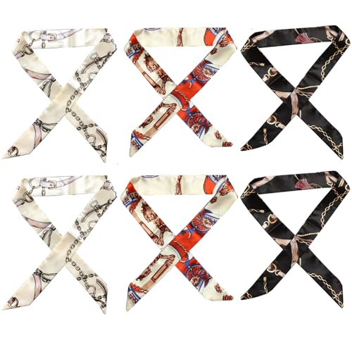 ROZKVIKA Mode Handtaschenschal Seidenhandtasche Schals Griff Wrap Band Halstuch Schal Stirnband Handtaschenschals für Damen von ROZKVIKA