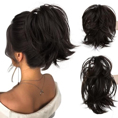 RPAEOY 20cm Kurze Pferdeschwanzverlängerung mit biegbarem Metalldraht Klauen Clip Pferdeschwanz Verlängerung Natürliche Synthetische Haarteile Ponytail Extension für Frauen RPAEOY 20cm Kurze Pferdeschwanzverlängerung mit biegbarem Metalldraht Klauen Clip Pferdeschwanz Verlängerung Natürliche Synthetische Haarteile Ponytail Extension für Frauen von RPAEOY