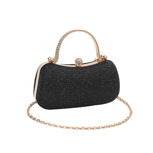 RPAEOY Clutch Damen Abendtasche Klein Elegant Handtasche Glitzer Hochzeit Braut Clutches Goldene Kette Abendhandtasche Party Tasche Klein Hochzeitsgast von RPAEOY