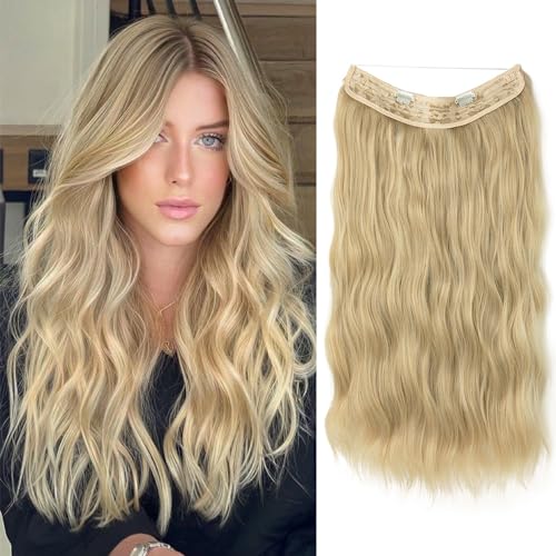 RPAEOY Haare Extensions Lange Gewellt 20 Zoll Haarverlängerung Invisible Haarextension Synthetik Hair Unsichtbarem Haarteile für Damen Frauen (#4) von RPAEOY