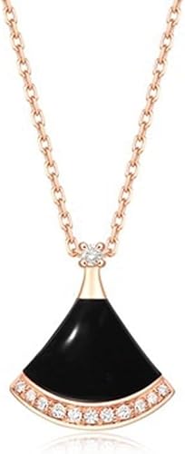 RPAEOY Kette Damen Sektorförmiger 925 Sterling Silber Zirkonia Große Hypoallergen Schmuck für Anhänger Weihnachten Valentinstag Muttertags Geschenk Hochzeit Jubiläum Geburtstag (#2) von RPAEOY