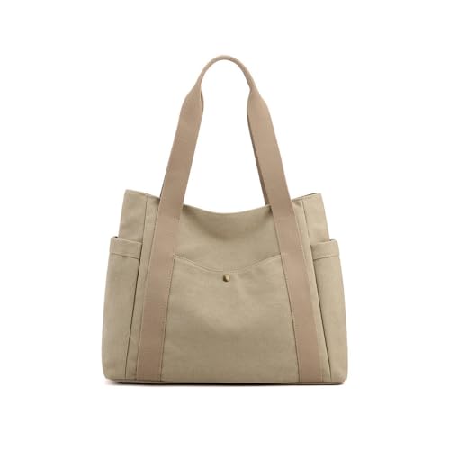 RPAEOY Shopper Tasche Damen Einkaufstasche Canvas Shopping Bag Umhängetasche Schultertasche Große Kapazität Handtasche für Arbeit Schule Reisen Alltag von RPAEOY