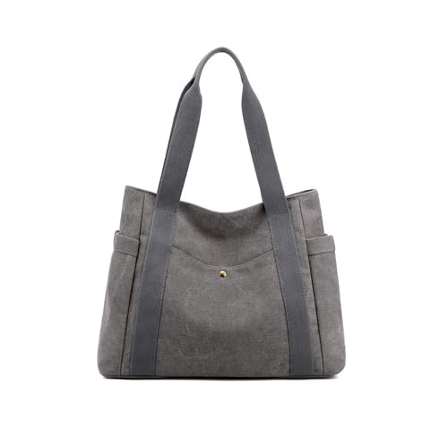 RPAEOY Shopper Tasche Damen Einkaufstasche Canvas Shopping Bag Umhängetasche Schultertasche Große Kapazität Handtasche für Arbeit Schule Reisen Alltag von RPAEOY