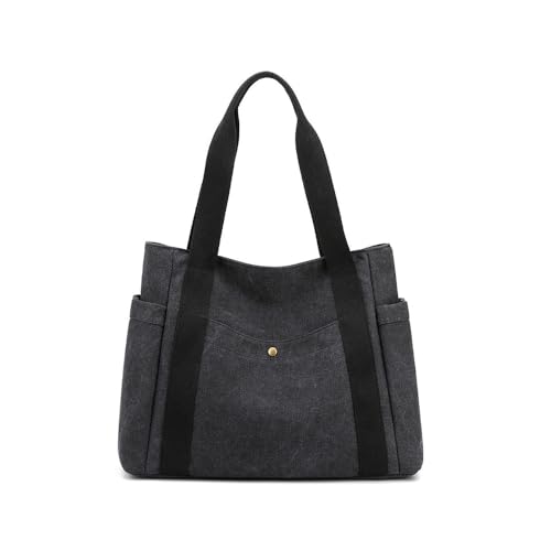 RPAEOY Shopper Tasche Damen Einkaufstasche Canvas Shopping Bag Umhängetasche Schultertasche Große Kapazität Handtasche für Arbeit Schule Reisen Alltag von RPAEOY