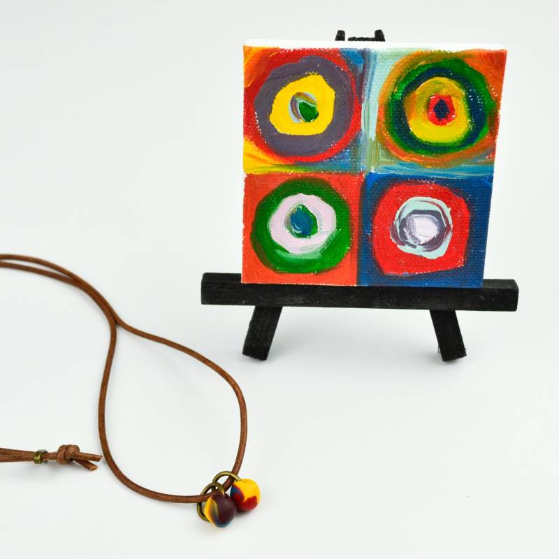 Handgefertigte Und Mutige Expressionismus Halskette Mit Handgemaltem Mini Canvas Auf Staffelei Geschenkset Handgefertigte Und Mutige Expressionismus Halskette Mit Handgemaltem Mini Canvas Auf Staffelei Geschenkset von RPBrand