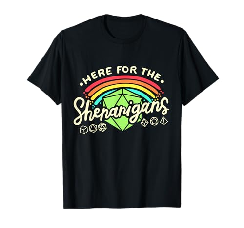 Here For The Shenanigans Dice RPG Gamer Herren Damen T-Shirt von RPG Gamer Quest Gear