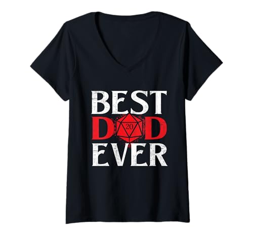 Damen Bester Vater Aller Zeiten - RPG-Tabletopspiele D20 Tabletop T-Shirt mit V-Ausschnitt Damen Bester Vater Aller Zeiten - RPG-Tabletopspiele D20 Tabletop T-Shirt mit V-Ausschnitt von RPG Tabletop Merch