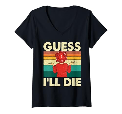 Damen Ich schätze, ich werde sterben - RPG-Tabletopspiele D20 Tabletop T-Shirt mit V-Ausschnitt Damen Ich schätze, ich werde sterben - RPG-Tabletopspiele D20 Tabletop T-Shirt mit V-Ausschnitt von RPG Tabletop Merch