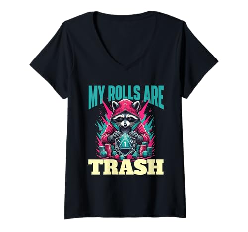 Damen Meine Rollen sind Müll - RPG-Tabletopspiele D20 Tabletop T-Shirt mit V-Ausschnitt Damen Meine Rollen sind Müll - RPG-Tabletopspiele D20 Tabletop T-Shirt mit V-Ausschnitt von RPG Tabletop Merch