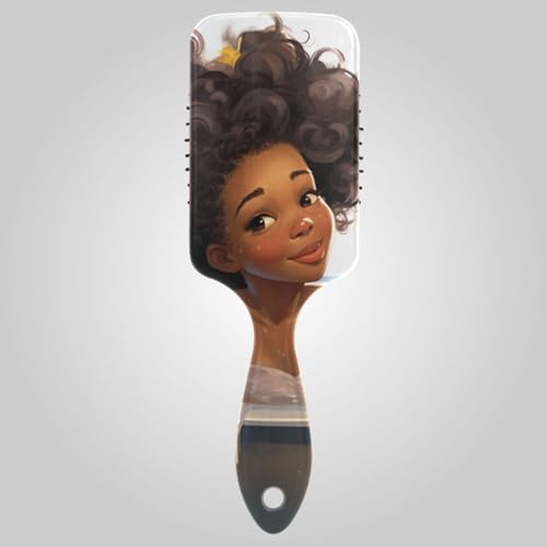 A Black Girl is Enjoying Bathtub with Ducklings Massage Comb Hair Brush, Anti Static Brush, Comb Healthy Hair, Styling Brush von RPLIFE